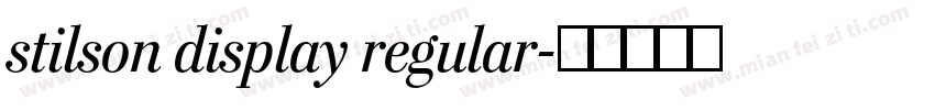 stilson display regular字体转换